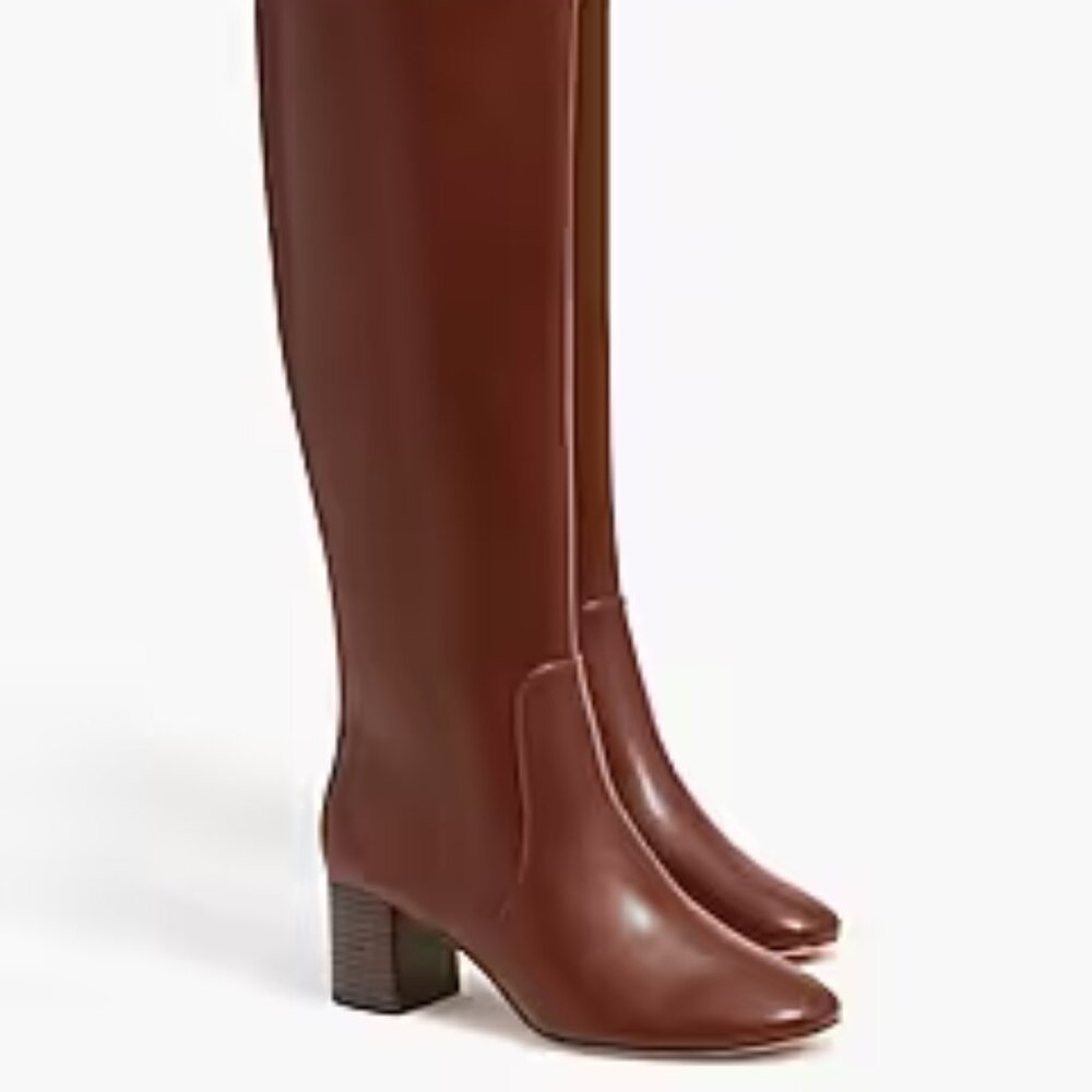 J. Crew Factory Knee-high heeled boots Brown Size 10 New With Tag